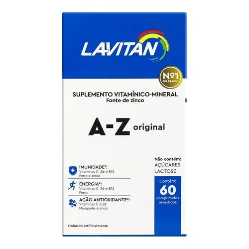 [leve 2, Pague 1] Suplemento Vitamnico Lavitan A-z Original Com 60 Comprimidos