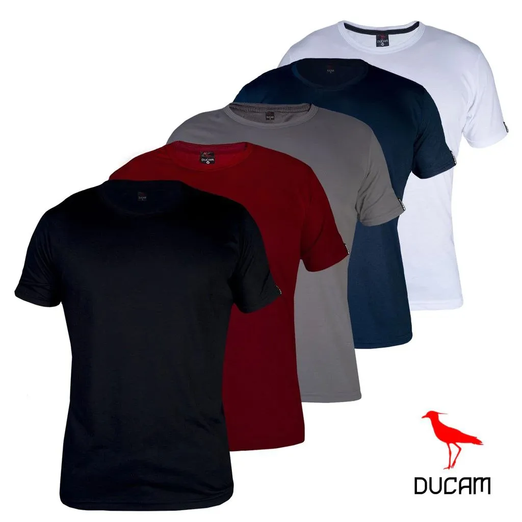 Kit 5 Camisetas Masculina Lisas Algodo 100% Confortvel Academia Ducam