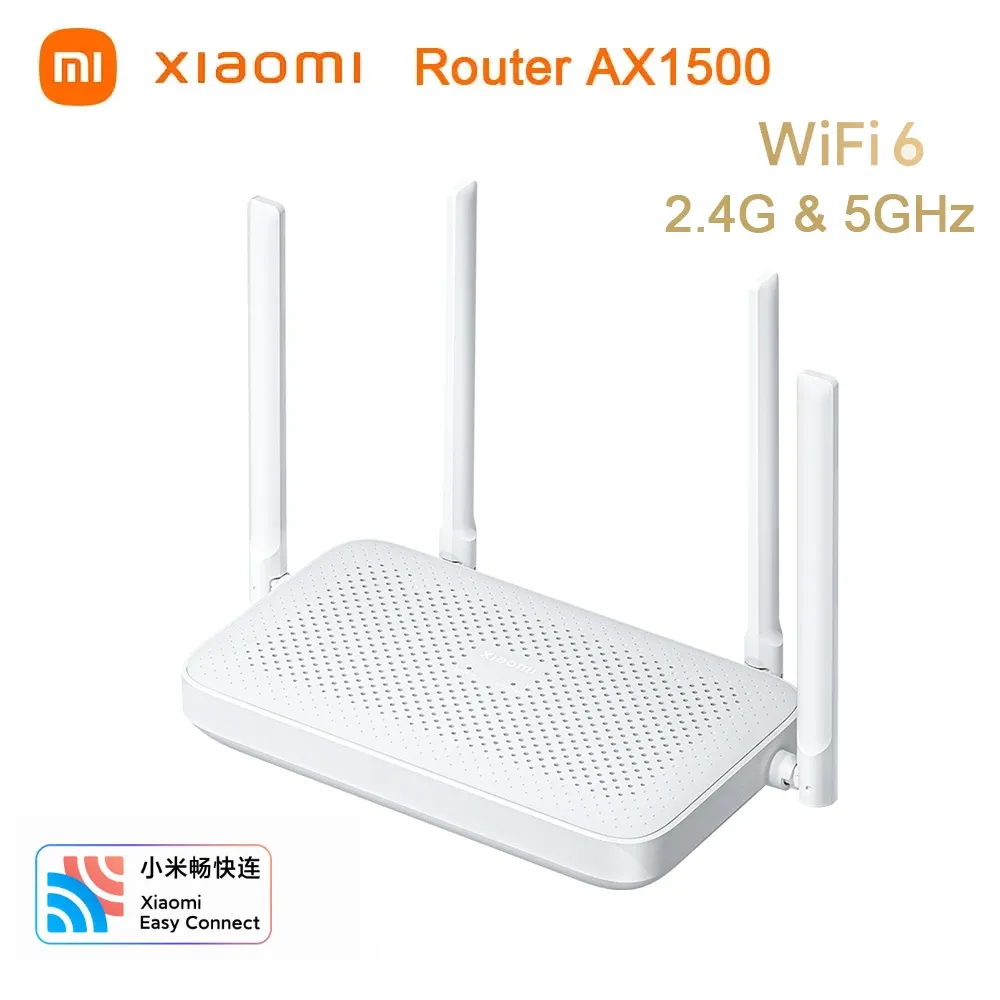 Xiaomi Ax1500 Roteador De Banda Dupla, 2.4g, 5ghz, Wifi 6, 1501mbps Transmisso Ofdma, Mesh Networking,