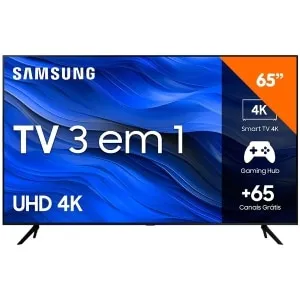 Smart Tv 65 Polegadas Samsung Uhd Crystal 4k Gaming Hub, Un65cu7700