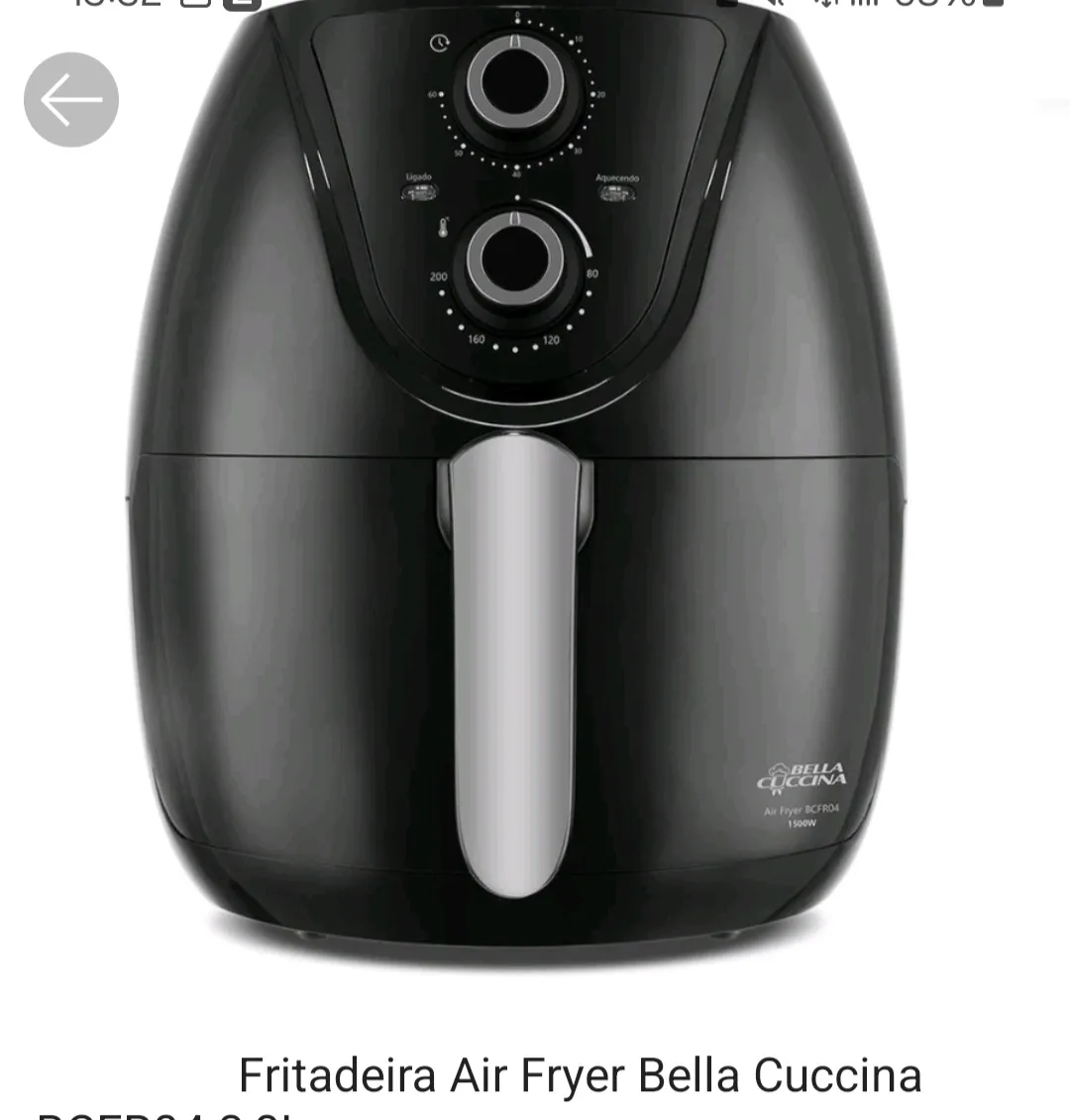 Fritadeira Air Fryer Bella Cuccina Bcfr04 3,8l