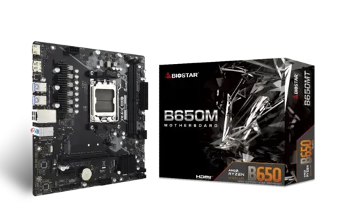 Placa Me Biostar B650mt, Chipset B650, Amd Am5, Matx, Ddr5