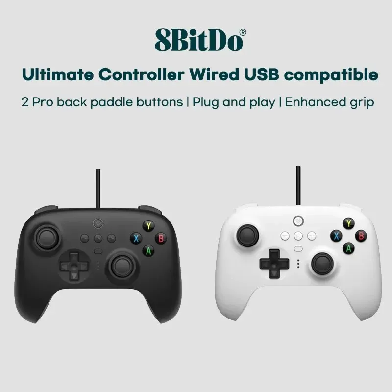 Controle 8bitdo Ultimate Controller, Usb Com Fio, Compatvel Para Windows 10,11,steam