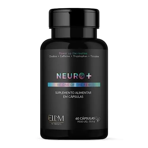 Neuro+ 60 Capsulas Ellym Nutrition Nootropicos Multivitaminico Foco Cafeina Magnesio Triptofano Taurina B12 Tirosina Colina