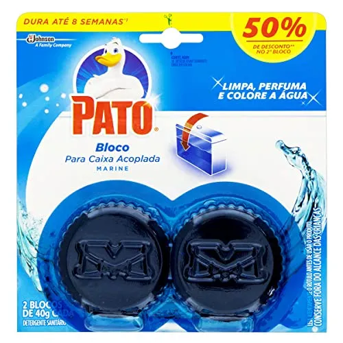[rec] Pato Desodorizador Sanitrio Caixa Acoplada Marine 40g Com 2 Unidades