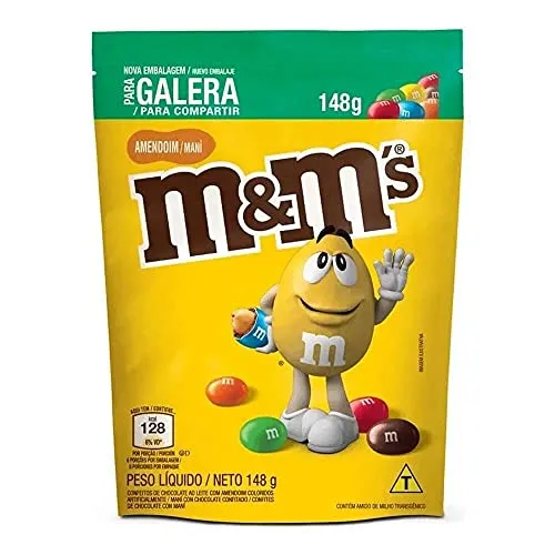 [r$5,71 + Por -] Chocolate M&ms Mars Amendoim - 148g