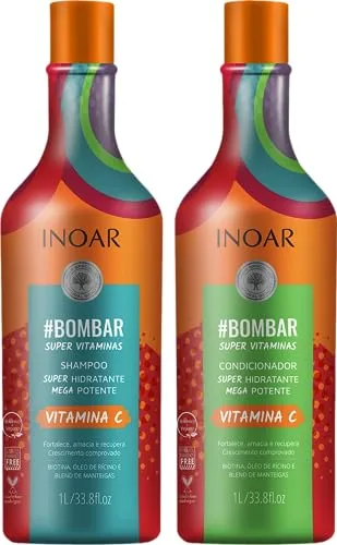 Inoar #bombar - Kit Shampoo E Condicionador, Crescimento Capilar, 2x1l
