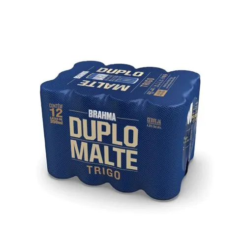 Pack De Cerveja Brahma Duplo Malte Trigo Sleek 350ml ,12 Unidades