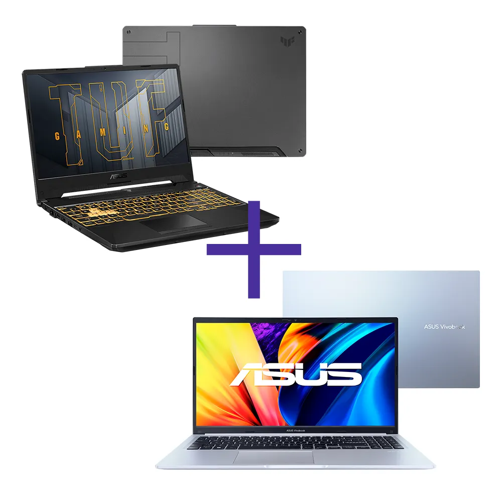 Notebook Asus Tuf Gaming F15 Fx507zc4-hn100 Mecha Gray + Notebook Asus Vivobook X1502za-ej1764w