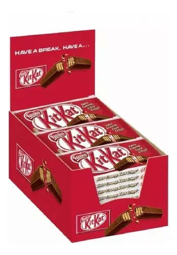 [cc Mp] Chocolate Kit Kat Ao Leite 41,5g Caixa C/ 24 Unidades