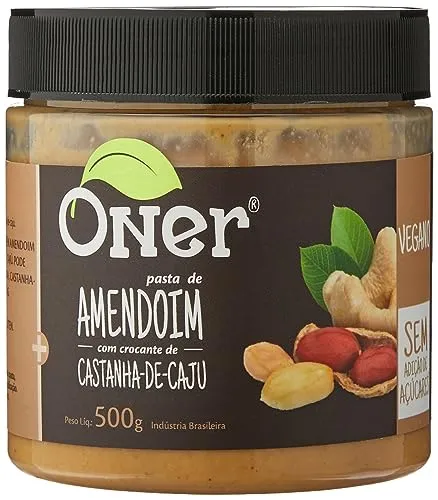 [ Primerox Da Validade ] Oner Pasta De Amendoim Com Crocante De Caj 500g