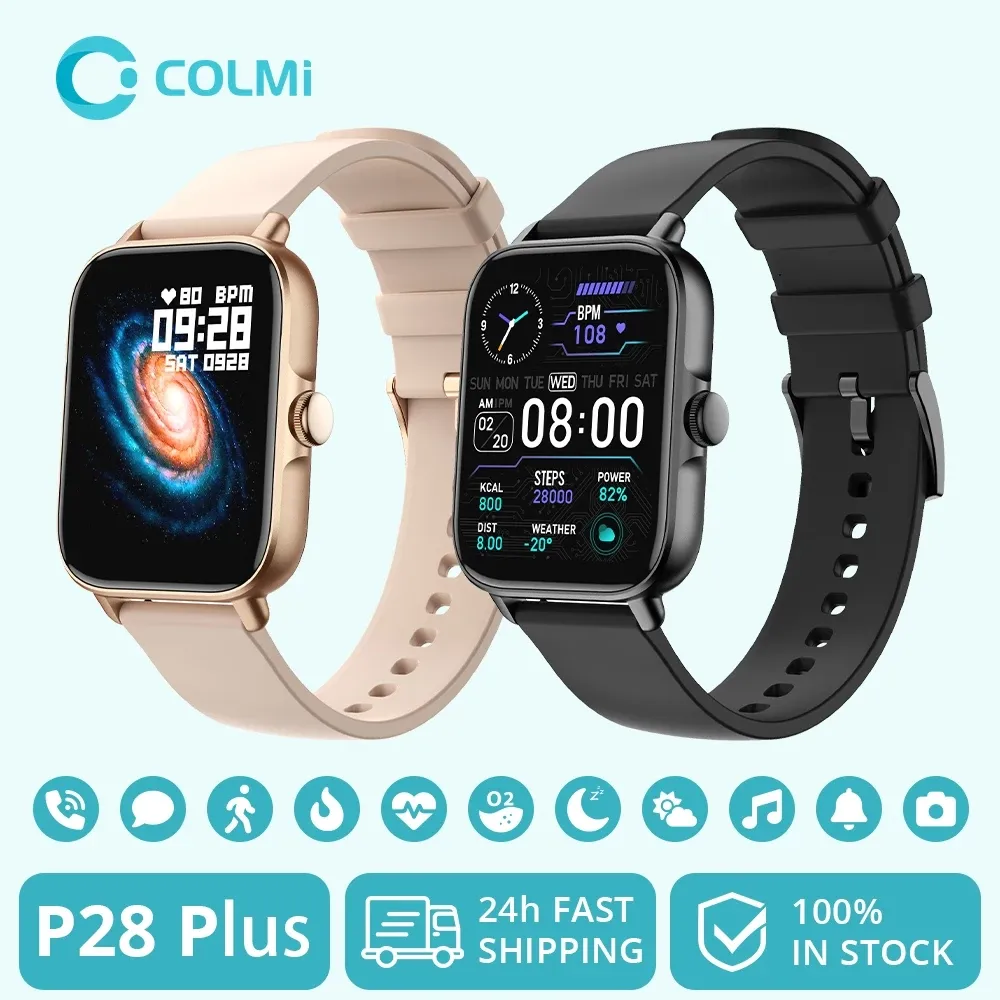 Colmi P28 Plus Smartwatch Relgio Inteligente Original Ip67 Bluetooth  Prova D'gua