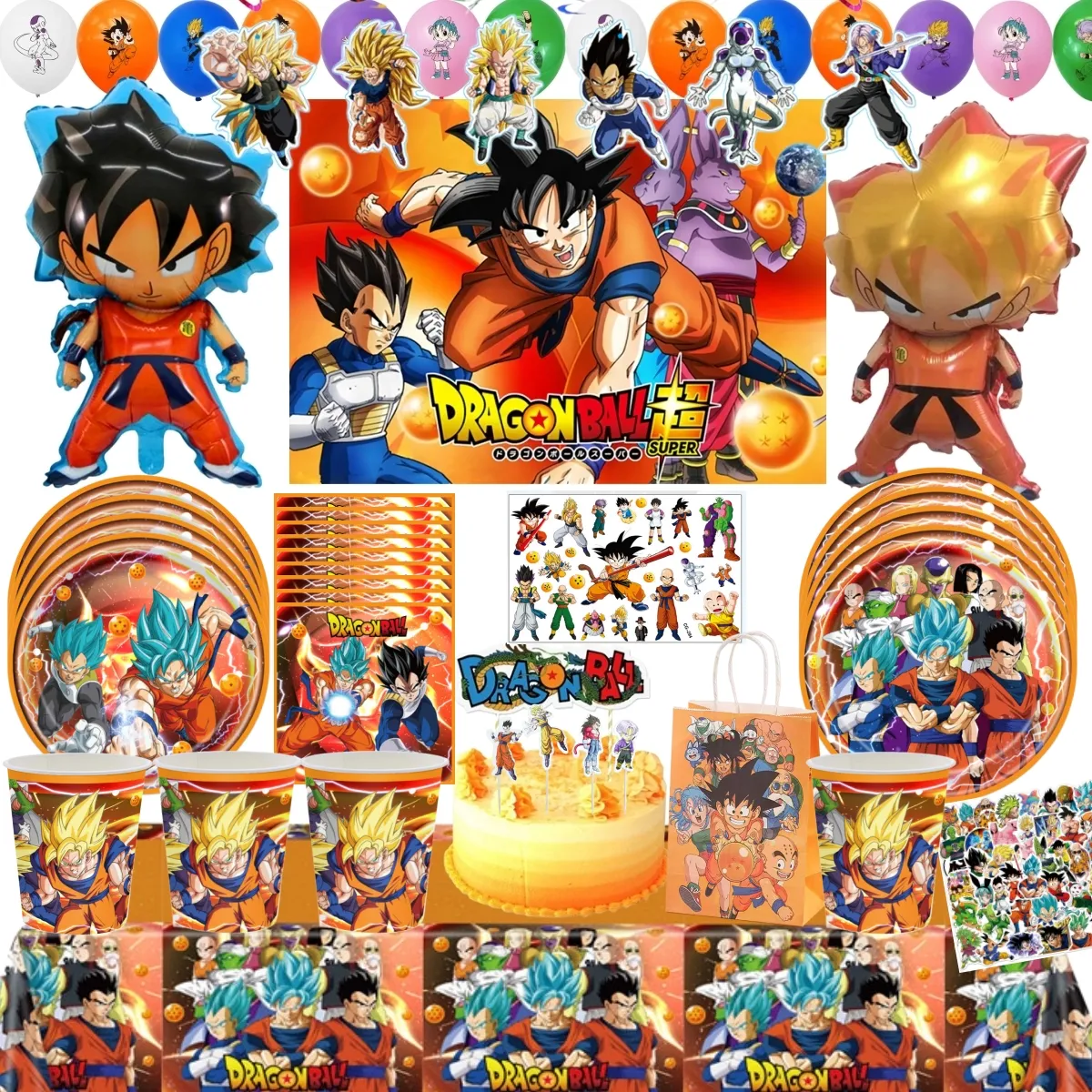 [moedas] Itens Festa Aniversario Dragon Ball Decorao, Etiqueta, Palha, Bolsa, Bales, Fel