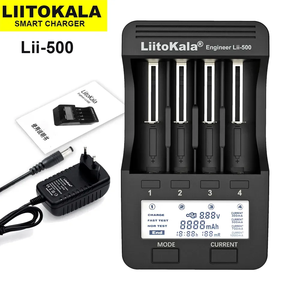 (novo Usurio/taxa Inclusa) Carregador Liitokala Lii-500