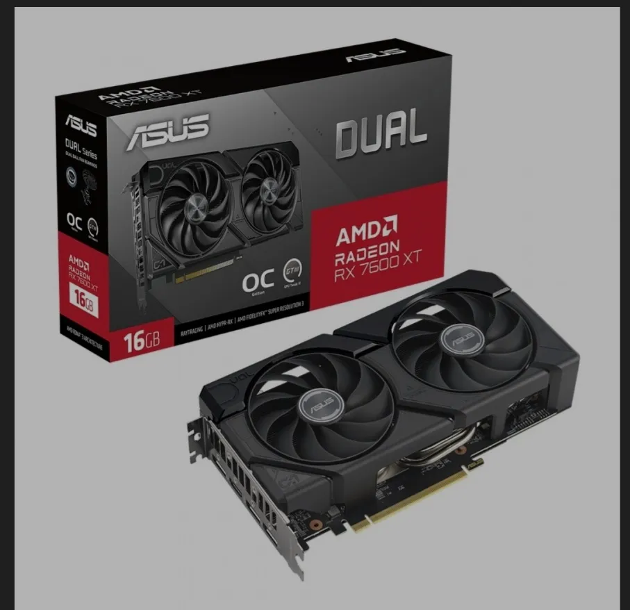 Placa De Vdeo Asus Dual Amd Radeon Rx 7600 Xt Oc Edition 16gb