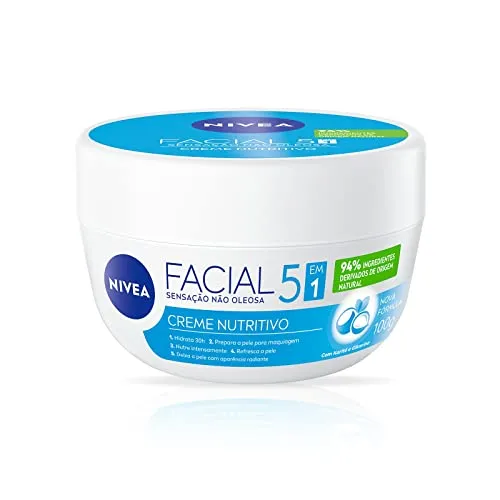 [rec] Nivea Creme Facial Nutritivo 100g - Frmula  Base De gua, Karit E Vitaminas Hidrata Por 24
