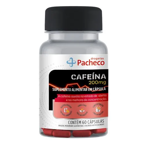 Cafena 200mg Drogaria Pacheco 60 Comprimidos