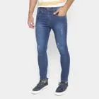 Cala Jeans Skinny Terminal Com Pudos Masculina