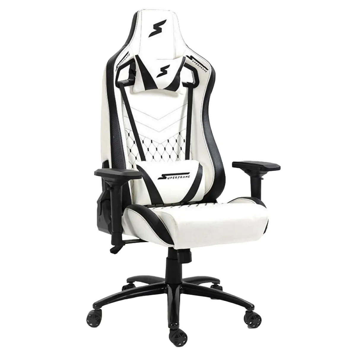 Cadeira Gamer Superframe Cleric, Reclinvel, 4d, Branco E Preto