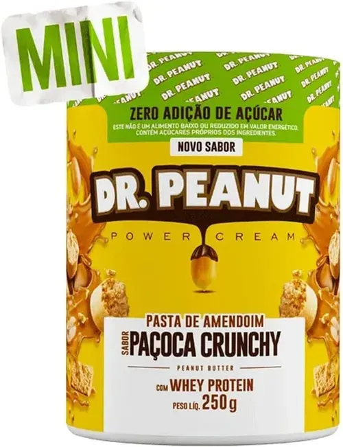 [prime] Dr. Peanut Pasta De Amendoim - 250g Paoca Crunchy Com Whey Protein