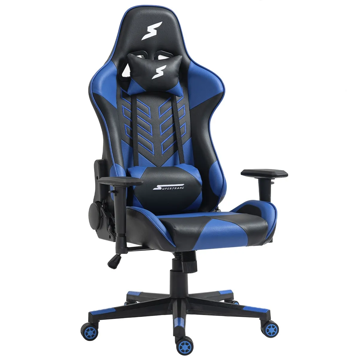Cadeira Gamer Superframe Godzilla Preta E Azul