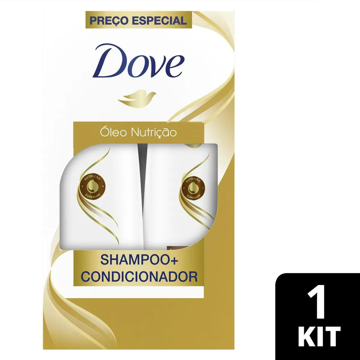 [regional] Kit Dove leo Nutrio Shampoo Com 400ml + Condicionador Com 200ml