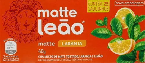 [prime | + Por - R$ 2,69] Matte Leo Ch De Laranja Fuze Com 1 Pacote Com 25 Saquinhos