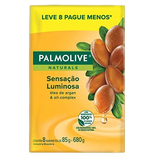 [rec/+por- R$13,80palmolive Sabonete Em Barra Naturals Sensao Luminosa 85g Promo Leve 8 Pague 7