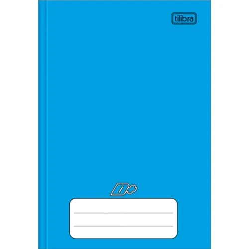 [+por- R$ 4] Tilibra D+ - Caderno Brochura Capa Dura, 1/4 Pequeno, 14x20cm, 48 Folhas, Azul