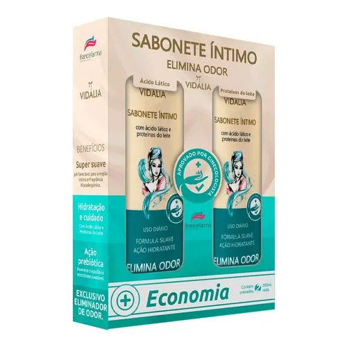 Kit Sabonete ntimo Vidalia Elimina Odores 200ml 2 Unidades
