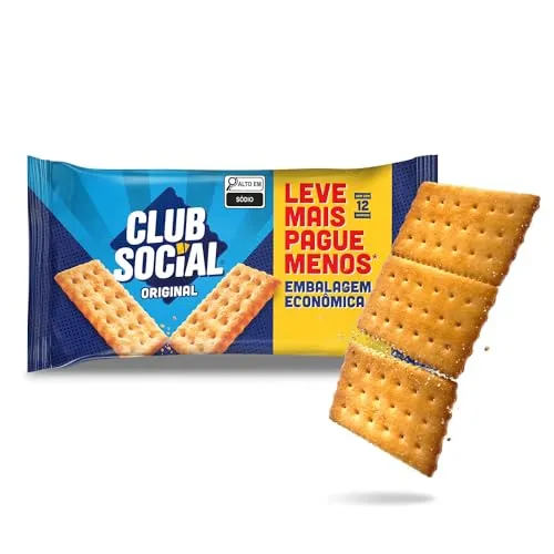 [rec] [+por- R$ 5.9] Club Social Original - Biscoito Regular, Embalagem Econmica, 288g