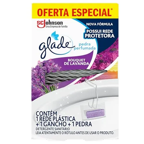 (rec + Super R$2,7) Glade Desodorizador Sanitrio Pedra Bouquet De Lavanda 25g