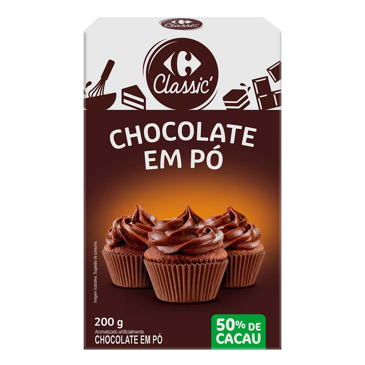 Chocolate Em P 50% Cacau Carrefour Classic 200 G