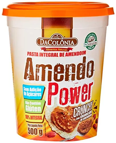 [r$ 13,51 Super] Dacolnia Amendopower Crunchy - Pasta Amendoim, Granulado, 500g