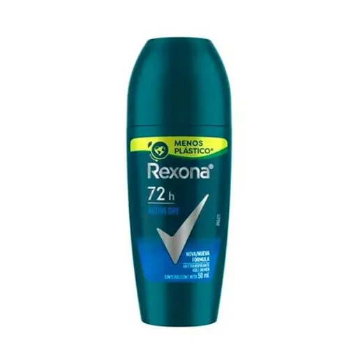 Rexona Desodorante Antitranspirante Masculino Rollon Active Dry 50ml (a Embalagem Pode Variar)
