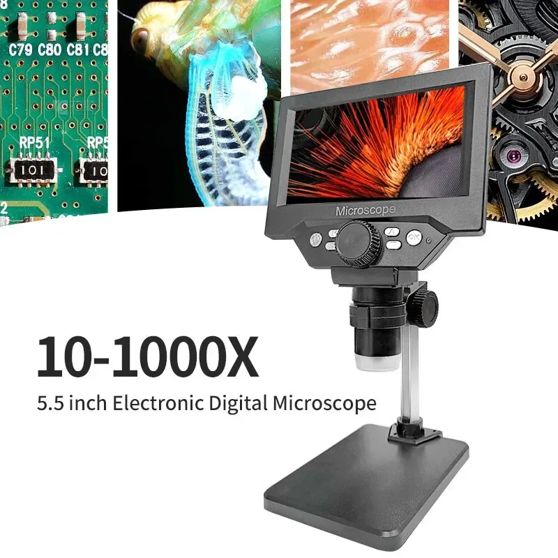 [taxas Inclusas/moedas] Microscpio Eletrnico Com Tela Lcdde 5,5"