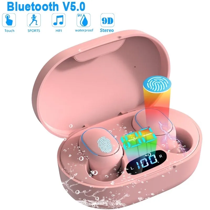 Bluetooth Sem Fio V5.0 Fones De Ouvido 9d Hifi Sound Headsets Esportivos E6s
