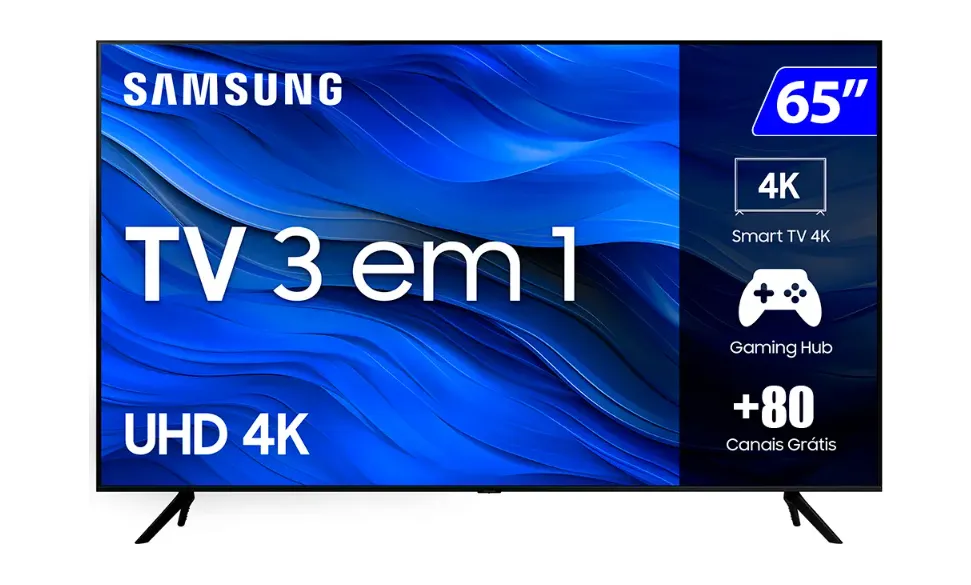 Smart Tv Samsung 65 4k Wi-fi Crystal Uhd Comando De Voz Bluetooth Alexa Modelo 65cu7700