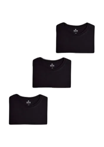 Kit Com 3 Camisetas Masculinas Bsicas - Preto M