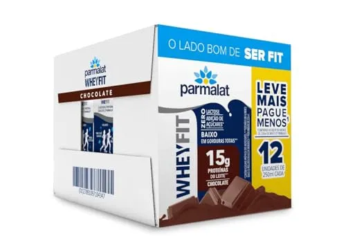 Parmalat Wheyfit Pack Bebida Lctea Chocolate 15g De Protena 250 Ml - 12 Unidades