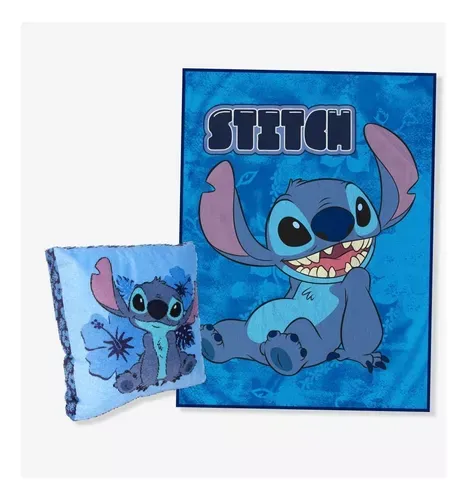 Kit Cobertor Manta E Almofada Stitch Disney Licenciada