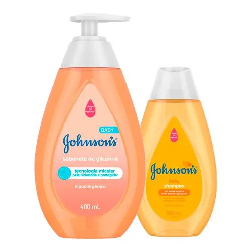 Kit Johnson S Baby Sabonete Lquido De Glicerina + Shampoo 200ml