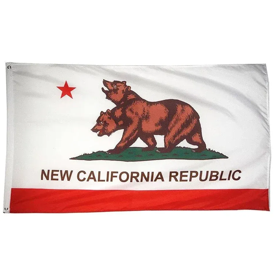 Bandeira Ncr 90x150cm, 3x5ft, Nova Califrnia Repblica