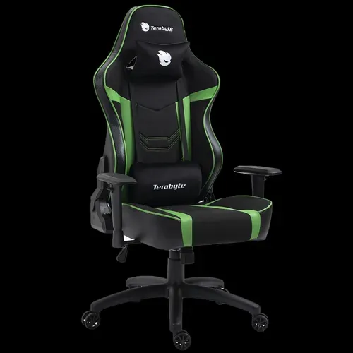 Cadeira Gamer Terabyte Vision, Reclinvel, 2d, Suporta At 120kg, Preto E Verde