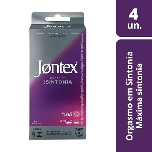 Camisinha Jontex Orgasmo Em Sintonia 4 Unidades