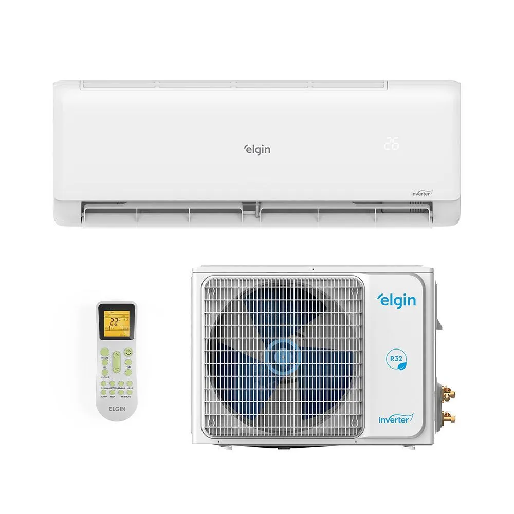 Ar Condicionado Split Hi Wall Eco Inverter Ii Wifi R-32 Elgin 9.000 Btus Quente E Frio 220v Monofsico 45hjqi09c2wb
