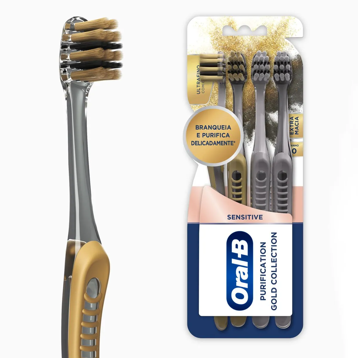 Escova Dental Oral B Purification Gold Collection Com 4 Unidades