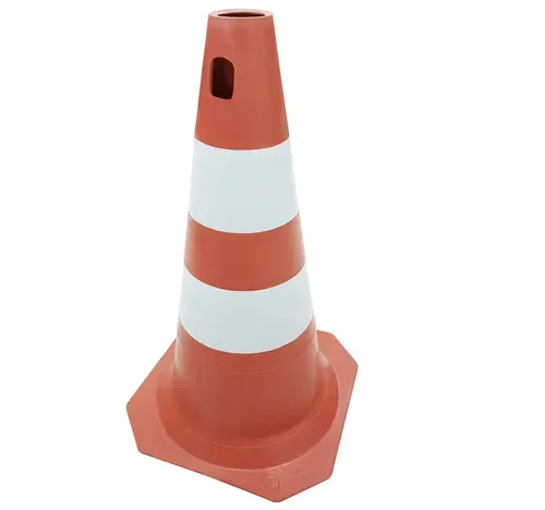 Cone Plt Para Sinalizao Laranja E Branco 50cm