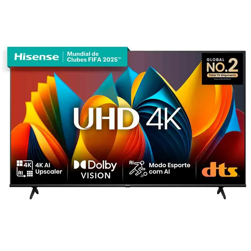 [r$2659 Fprime] Smart Tv Hisense Uhd 4k Dled 65" Polegadas 65a6k Com Sleep Timer, Entrada Hdmi E Wi-fi