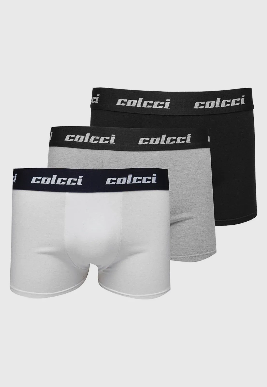 Kit 3 Ps Cueca Colcci Boxer Logo Preta